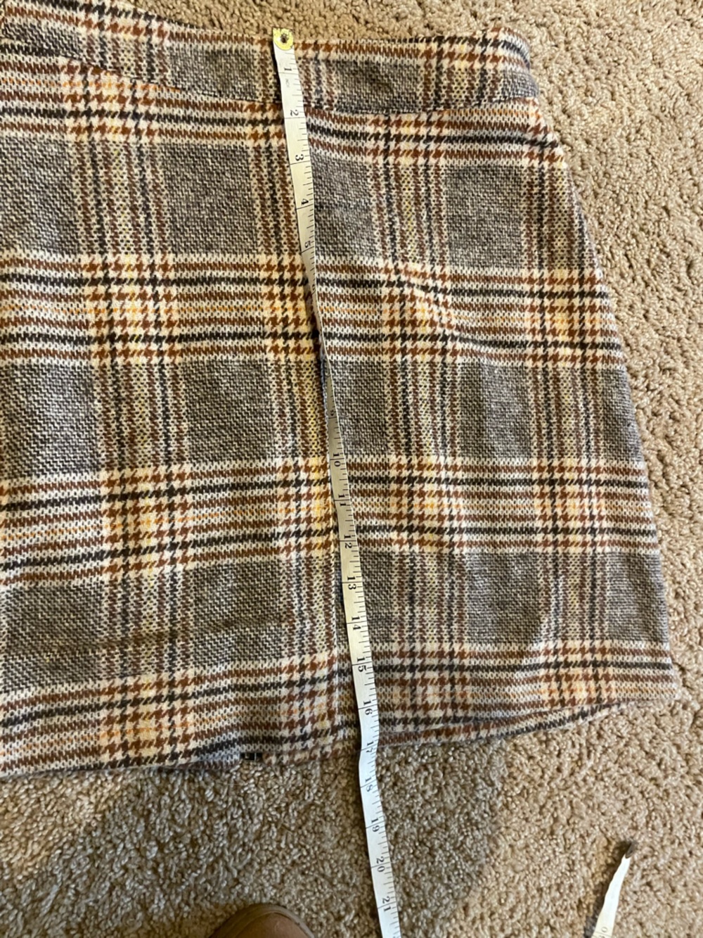 Altar'd State Plaid Zip-Front Mini Skirt in Gray & Brown - Picture 8 of 10